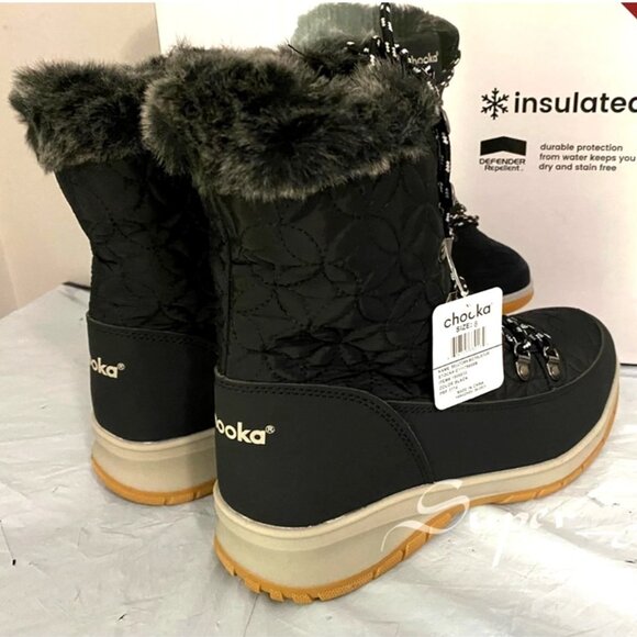 NEW Chooka Women's Belltown Mid Faux Fur Insulated Winter Snow Boots - Picture 6 of 7